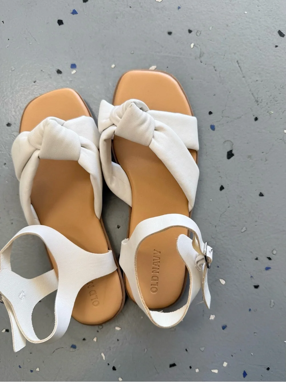White old navy girls sandals size 2